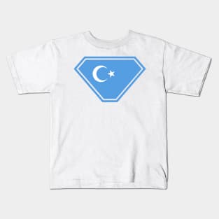 Kokbayraq (Uyghurs) SuperEmpowered Kids T-Shirt